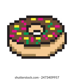 Donuts in pixel art style