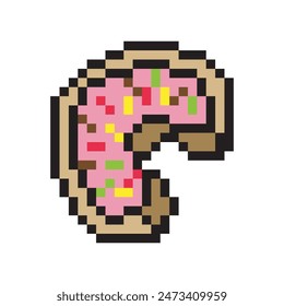 Donuts in pixel art style
