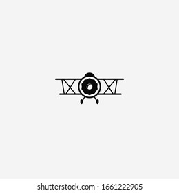 Donuts Plane Logo Design Vector Template. Modern Design. Donut Logo. Vector Illustration