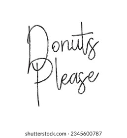 donuts please text on white background.