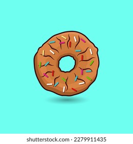 Donuts Premium Illustration Vector Drawn Design Set. Sugar Calories Doughnut Minimal Cafe Candy Pink Art, Food With Element And Isolated, Vector Design.