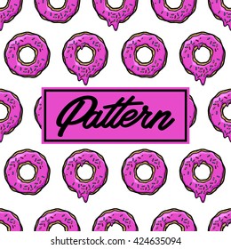 Donuts seamless pattern.