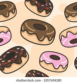 donuts seamless pattern background