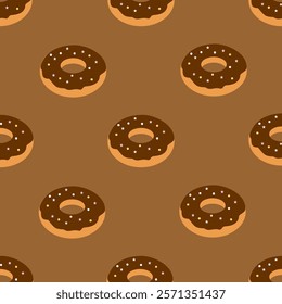 Donuts seamless pattern background. Donuts illustration pattern. Donuts background. Perfect for fabric, textile, wallpaper, decor, print or packaging. SSTKbackgrounds