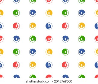 Donuts seamless pattern on white background. Cute sweet food baby background. Colorful design for textile, wallpaper, fabric, decor