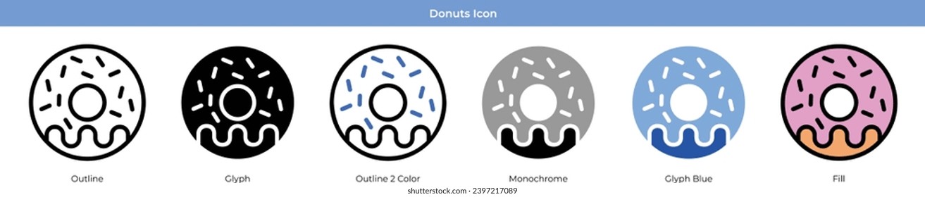 Donuts set with 6 style