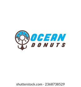 Donuts and ship's steering wheel, logo for a bakery, whole wheat biscuits