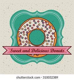 Donuts Shop digital design, vector illustration eps 10