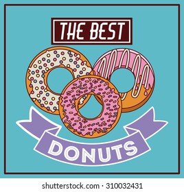 Donuts Shop digital design, vector illustration eps 10