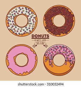 Donuts Shop digital design, vector illustration eps 10