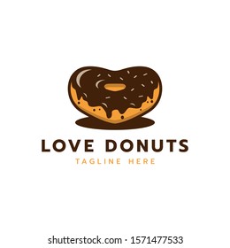 Donuts shop logo. Cafe or bakery emblem.