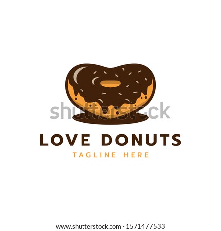 Donuts shop logo. Cafe or bakery emblem.