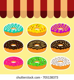 Donuts Shop Vector Design