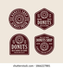 Donuts shop vector design logo collection