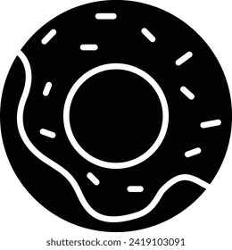 Donuts solid and glyph vector illustration