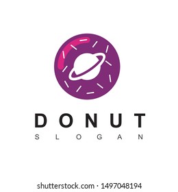 Donuts Space Logo Design Template