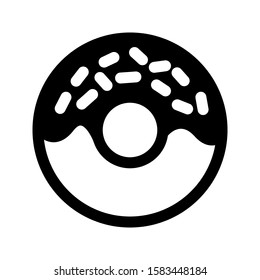 Donuts and sprinkles Illustration Vector. icon Donuts on white background. vector illustration