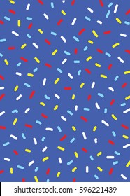 Donuts Sprinkles texture Blue background 