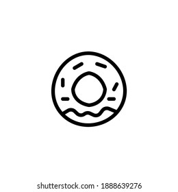 donuts sugar vector line icon