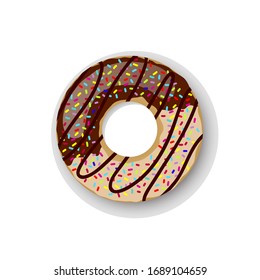 Donuts süße Nachspeise Vektorillustration zwei Illustrationen auf Weiß