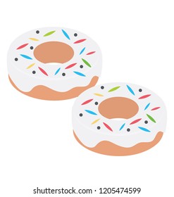 
Donuts t with confetti sprinkled on top
