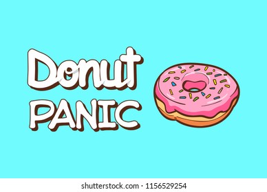 donuts t-shirt quotes vector illustration