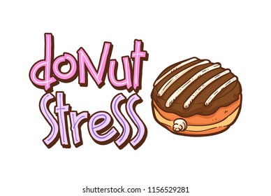 donuts t-shirt quotes vector illustration