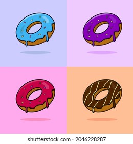 Donuts vector dessert donut pastry tasty cream