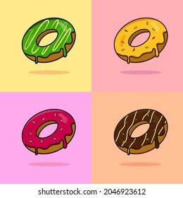 Donuts vector dessert donut pastry tasty cream
