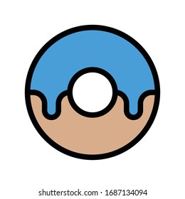 donuts vector flat color icon 