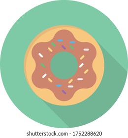 donuts vector flat color icon 