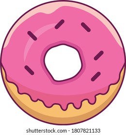 donuts vector flat color icon 