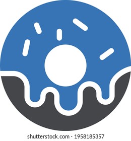 icono de color de glifo vectorial donuts