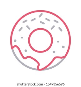 donuts vector glyph colour icon