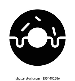 donuts vector glyph flat icon