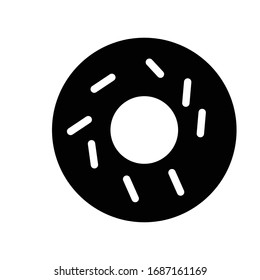 donuts vector glyph flat icon 