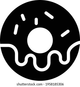 donuts vector glyph flat icon
