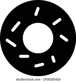 icono plano de donuts vectoriales glifos