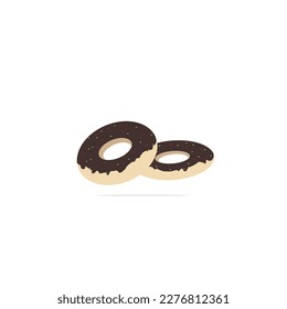 Icono del vector del donuts Ilustración.choklet donut
