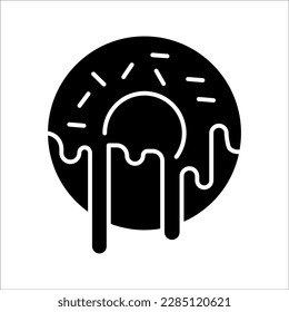 Donuts vector icon in linear, outline icon isolated on white background.