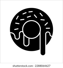 Donuts vector icon in linear, outline icon isolated on white background.