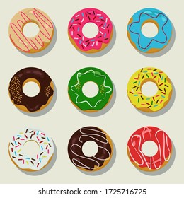 Donuts vector illustration. Food concept