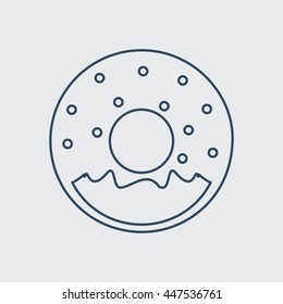 Donuts Vector Line Icon. Eps.-10.