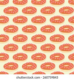 donuts vector seamless pattern.