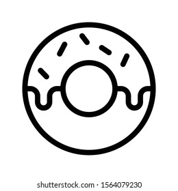 donuts vector thin line icon 