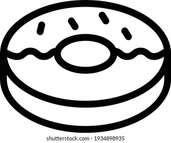 donuts vector thin line icon