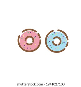 donuts vector,icon illustration design template