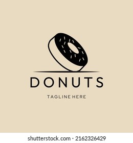 donuts vintage logo, icon and symbol, with emblem vector illustration design