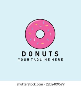 donuts vintage logo, icon and symbol, vector illustration design