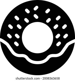 donuts with white background. donuts is a symbol of bakery .glyph flat icon.